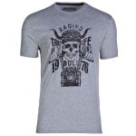 RAGING BULL TAKE LIFE BY THE HORNS PRINTED TEE GREY MARL