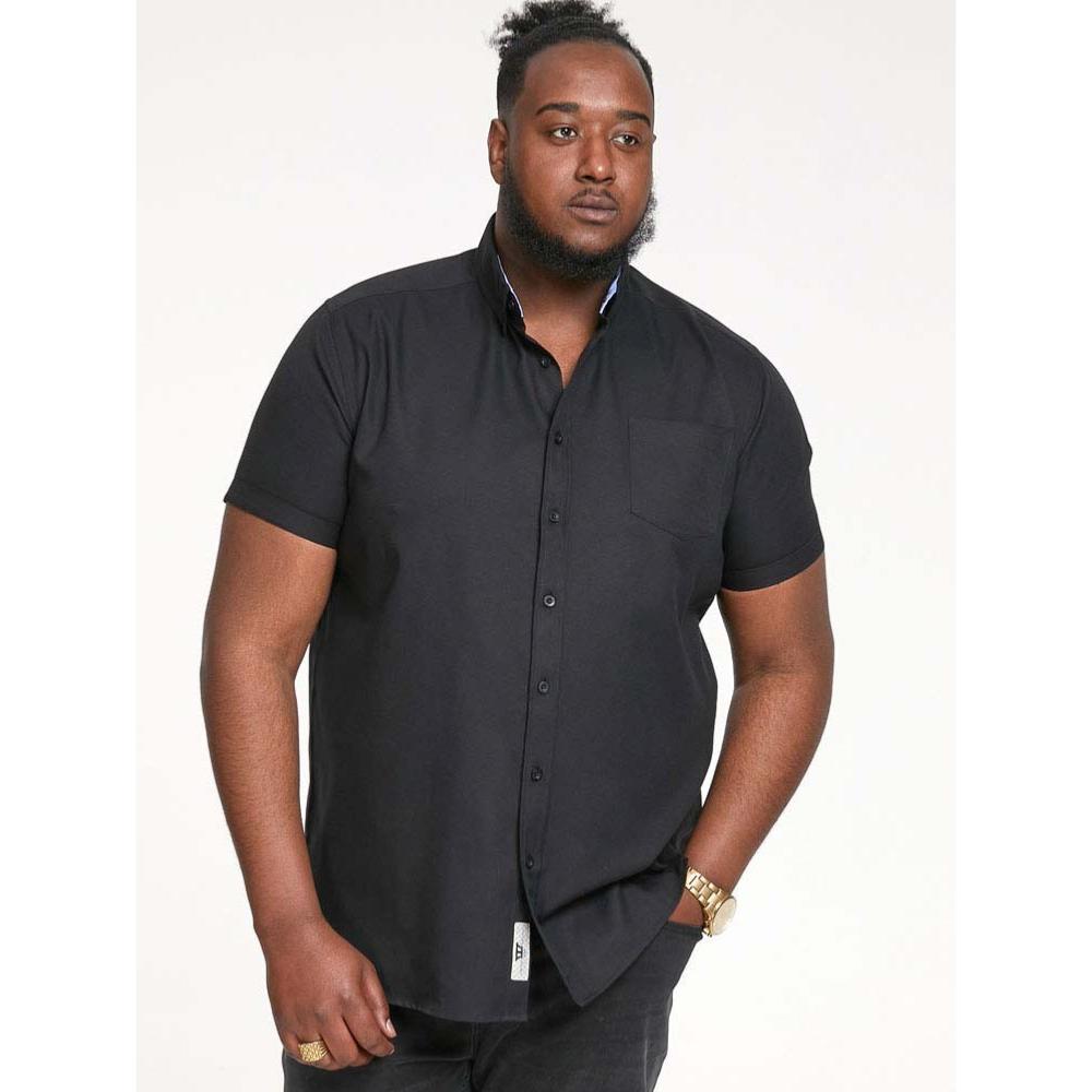 D555 JAMES OXFORD SHORT SLEEVE SHIRT BLACK