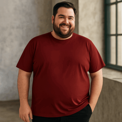 Espionage Big Mans Cotton Tee Dark Red T015
