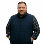 KAM Mens Big Padded Gilet Navy KV71
