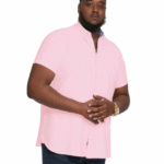 D555 JAMES OXFORD SHORT SLEEVE SHIRT PINK