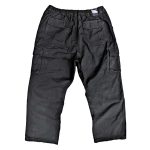 ESPIONAGE TALL FIT COTTON TWILL ELASTICATED WAIST CARGO TROUSERS BLACK