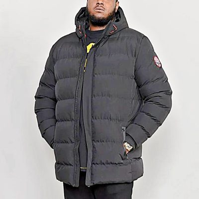 D555 GROVE QUILTED PARKER WINTER JACKET BLACK