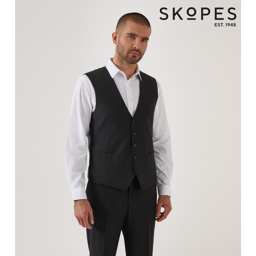 SALE - SKOPES ROMULUS LYFCYCLE SUIT RANGE WAISTCOAT BLACK