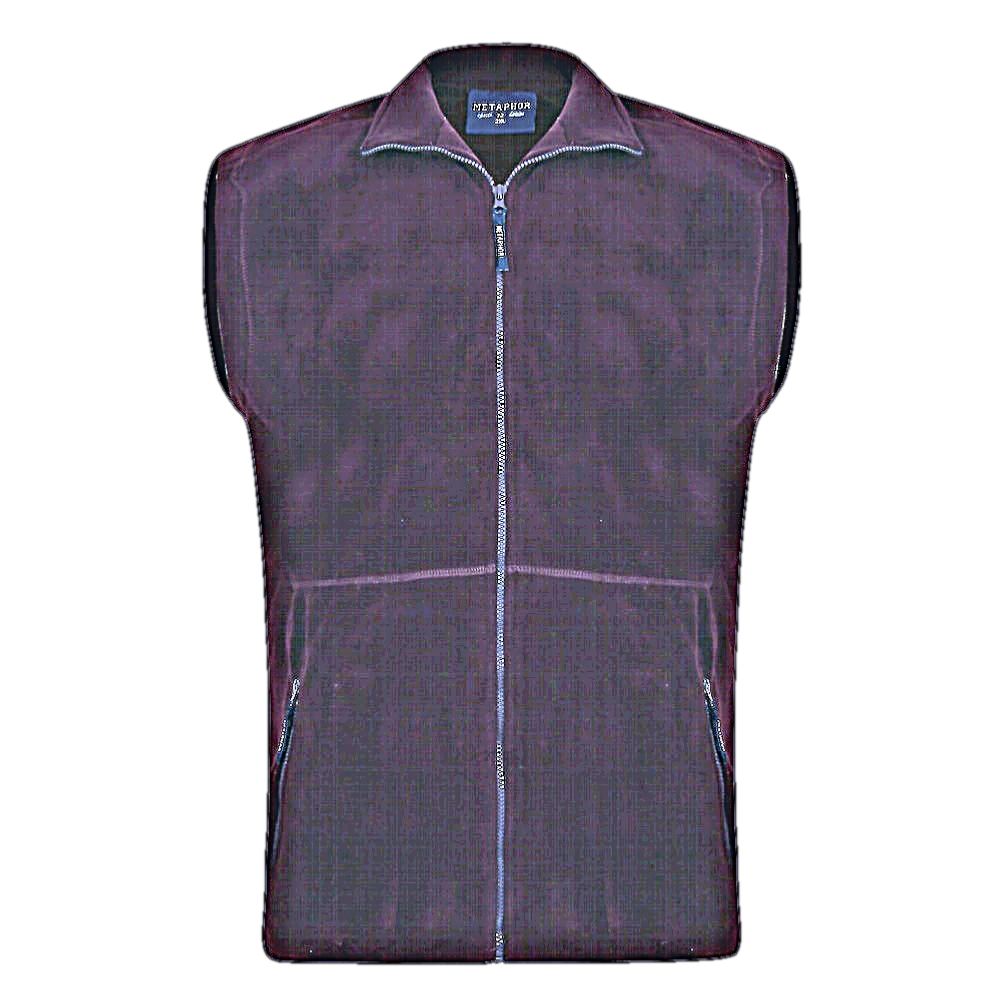 METAPHOR FULL LENGTH ZIP FLEECE JACKET DARK WINE