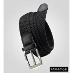 D555 SIMON Big Mans Stretch Braided Belt BLACK