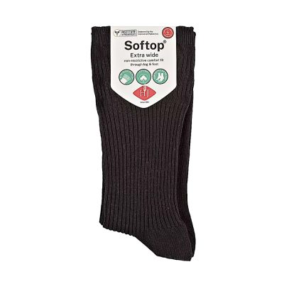 n stock in 11/13 and 13/15 Big Sizes HJ HALL Extra Wide Cotton Soft Top Sock BLACK HJ191