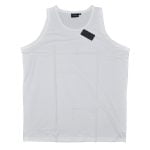 ESPIONAGE Big Mans Cotton Vest WHITE T017