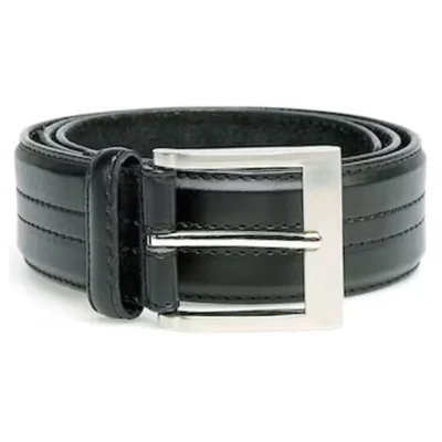 D555 HARLEY QUAD STITCH BLACK BELT
