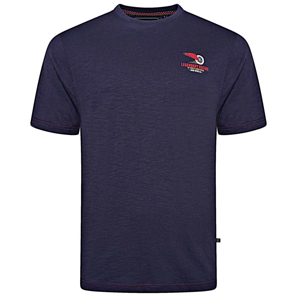 KAM LEGENDARY RACING SLUB COTTON TEE NAVY