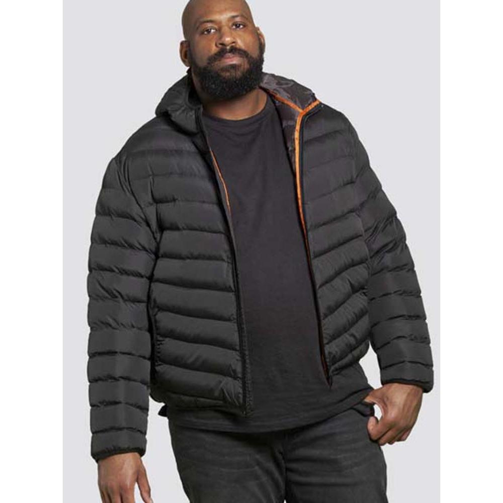 D555 CLARK PUFFER JACKET WITH HOOD BLACK