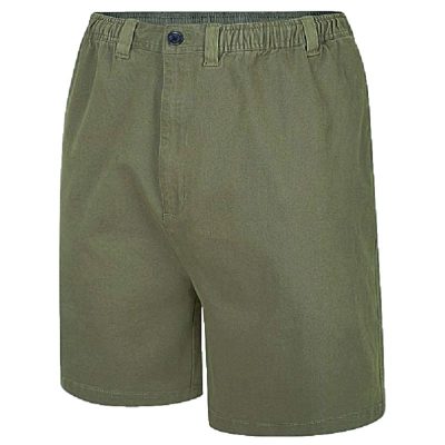 Espionage Big Mens Stretch Cotton Twill Elasticated Shorts Khaki ST019A