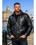 REDPOINT BIG MANS GENUINE LEATHER JACKET MATTEO BLACK