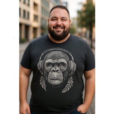 KAM Gorilla Stencil Print Tee