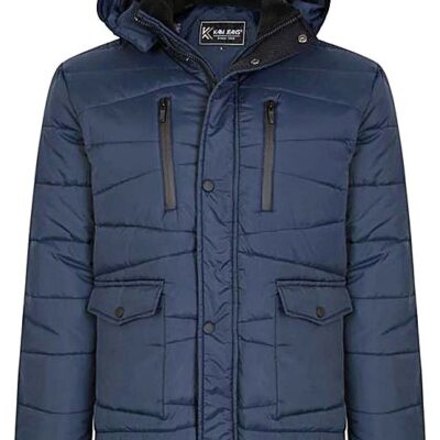 KAM PREMIUM LIGHTWEIGHT QUILTED COAT INDIGO