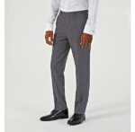 JACOB - SKOPES GREY CHECK SUIT TROUSERS