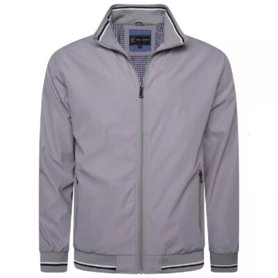 KAM Mans Lightweight Harrington Jacket Silver KBS444