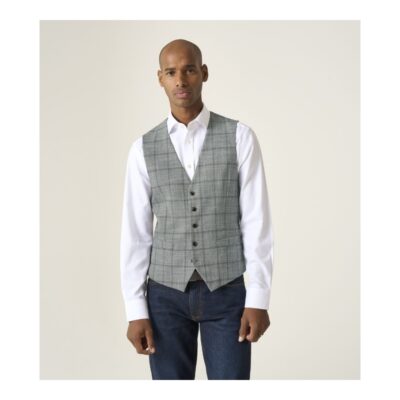 Skopes Valetta Big Mans Waistcoat Grey Check