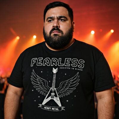 ESPIONAGE Fearless Print Big T-Shirt