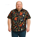 KAM-Big-Mens-Tropical-Bird-Print-Short-Sleeve-Shirt-KBS6066a