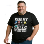 ESPIONAGE Kiss My Balls Print Big T-Shirt T436