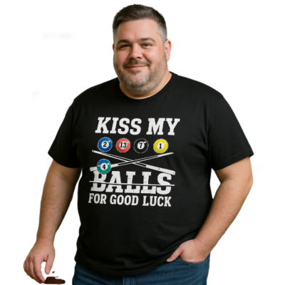 ESPIONAGE Kiss My Balls Print Big T-Shirt T436