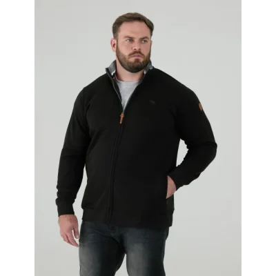 D555 JOHNSON Big Men's Thru Zip Fleece Sweatshirt 621804