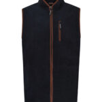 ESPIONAGE Full Zip Micro Fleece GILET NAVY FL047