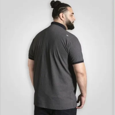 D555 SCARBOROUGH Mans Printed Polo Shirt NAVY