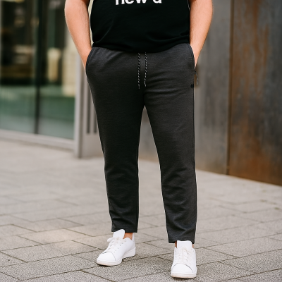 KAM Active Performance Marl Jog Pants CHARCOAL