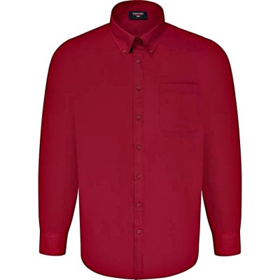 Espionage Long Sleeve Shirt Button Down Collar SH150 WINE