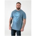 D555 MILLER Bearded Skull Printed Crew Neck T-Shirt Light Teal