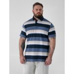 £29.50 Big Sizes direct from stock 2XL to 6XL D555 WILLIS Stripe Short Sleeve Rugby Polo Shirt NAVY .