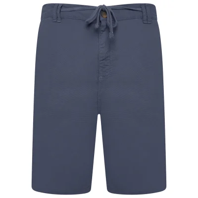 KAM Stretch Cotton Linen Shorts Navy KBS3405