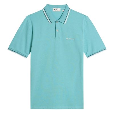 BEN SHERMAN SIGNATURE POLO TURQUOISE