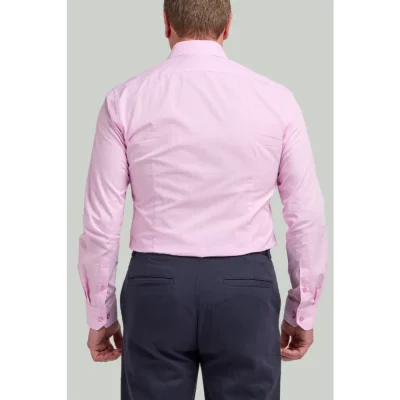 DOUBLE TWO CADET STRIPE LONG SLEEVE SHIRT PINK