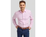 DOUBLE TWO CADET STRIPE LONG SLEEVE SHIRT PINK