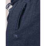 D555 Big Mens Navy Jogger with Fine Stripe Ribbed Cuffs and Zipped Pockets HYDE