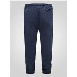 D555 Big Mens Navy Jogger with Fine Stripe Ribbed Cuffs and Zipped Pockets HYDE
