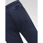 D555 Big Mens Navy Jogger with Fine Stripe Ribbed Cuffs and Zipped Pockets HYDE