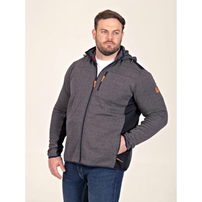 D555 Big Mens Bonded Fleece Hoodie with Detachable Hood CONRAD 642003 3XL to 8XL D555 Big Mens Bonded Fleece Hoodie with Detachable Hood CONRAD 642003