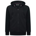 2XL – 8XL £39.50 KAM Zip Thru Jacquard Textured Hoody BLACK KBS7094