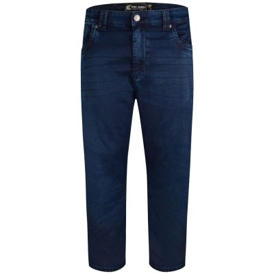 KAM JACOB Stretch Fit Knitted Denim Fashion Jeans MIDNIGH