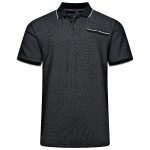 KAM Dobby Pique Polo Shirt BLACK KBS5555