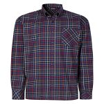 Big Sizes up to 6XL ESPIONAGE Long Sleeve Brushed Check Shirt NAVY SH448