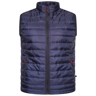 KAM Big Men's Zip Quilted Gilet Navy KV141