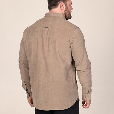 HOME PAGE 22 D555 CAREY Corduroy Shirt with Chest Pocket TAN112003 Big Sizes up to 7XL