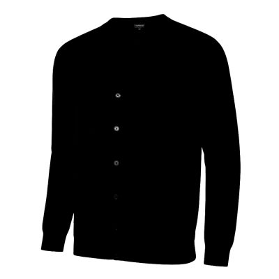 ESPIONAGE PURE COTTON CREW BUTTONED CARDIGAN BLACK / NAVY KW046